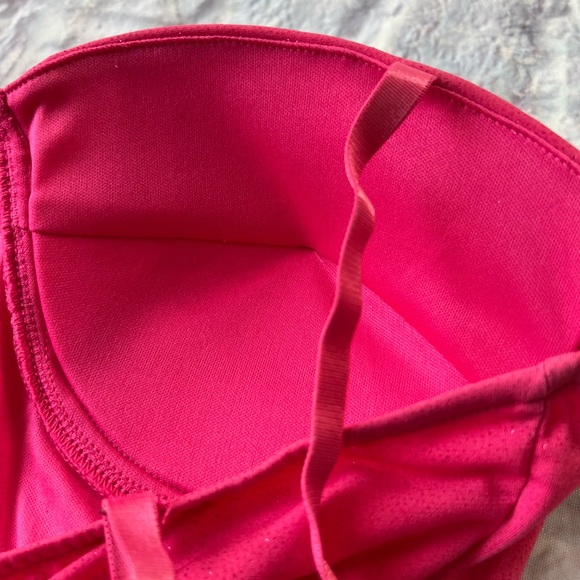 Large Glitter Pink Tank Top Sexy Juniors Padded Corset Fuchsia Womens Club wear - Picture 5 of 9